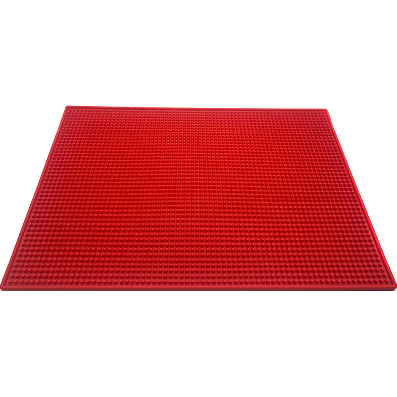 Резиновый коврик для инструментов барбера 45х30 красный