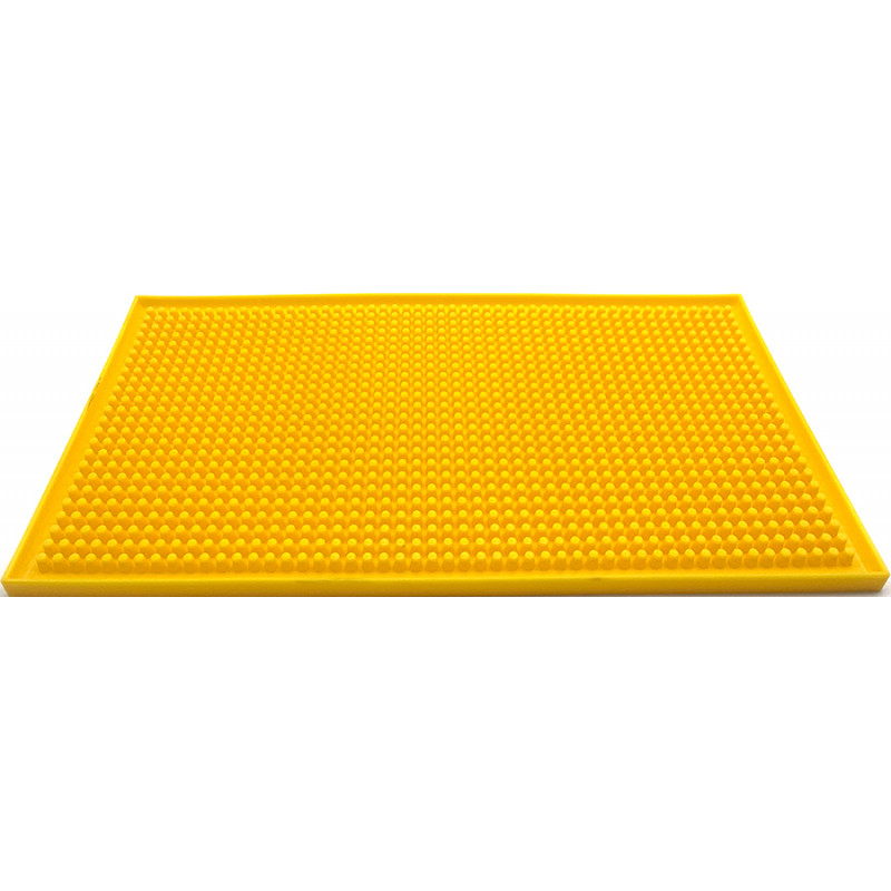 Резиновый коврик для инструментов барбера 30х15 желтый