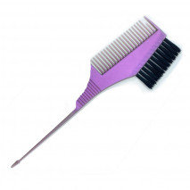 Фиолетовая двухсторонняя кисть 360 для окрашивания волос