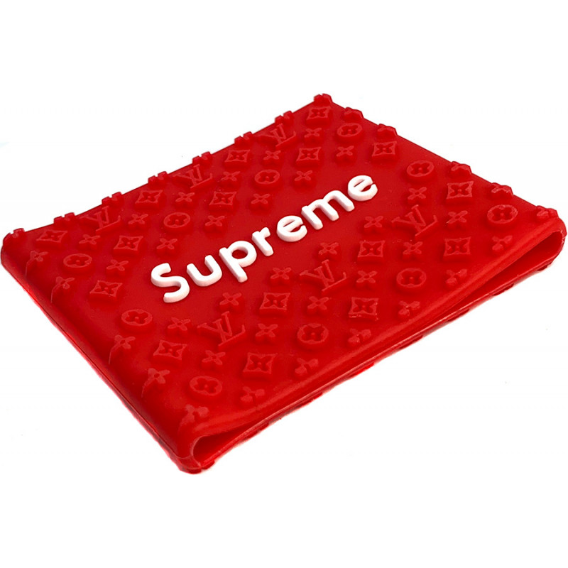 Красная резиновая накладка Supreme на машинку для стрижки