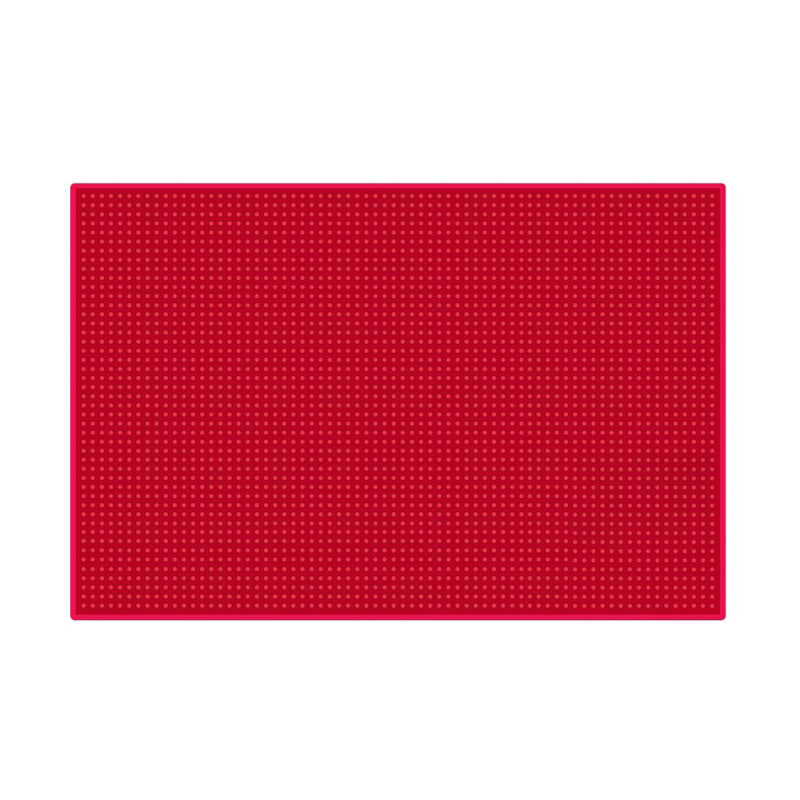 Резиновый коврик для инструментов барбера 45х30 красный
